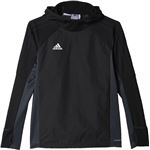 adidas（アディダス） KIDS TIRO17 ウォームトップ（裏アルミ付） BRR76 ブラック×ダークグレー×ホワイト J160