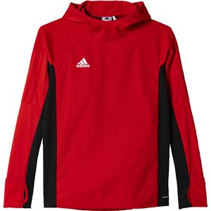 adidas（アディダス） KIDS TIRO17 ウォームトップ（裏アルミ付） BRR76 スカーレット×ブラック×ホワイト J150