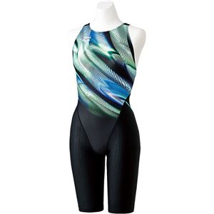 ARENA（アリーナ） AQUA RACING セイフリーバックスパッツ FAR7575W ブラック×ブルー M