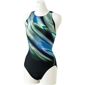 ARENA（アリーナ） AQUA RACING セーフリーバック FAR7576W ブラック×ブルー XO