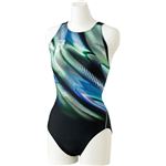 ARENA（アリーナ） AQUA RACING セーフリーバック FAR7576W ブラック×ブルー XO