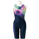 ARENA（アリーナ） AQUA EXA サークルバックスパッツ（着やストラップ・ぴったりパッド） FLA7705W ネイビーパープル×ネイビーN×ライラ×ピーコックB×ブラック O