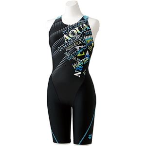 ARENA（アリーナ） AQUA EXA サークルバックスパッツ（着やストラップ・ぴったりパッド） FLA7710W ブラックブルー×ブラック×Bターコ×ブラック M