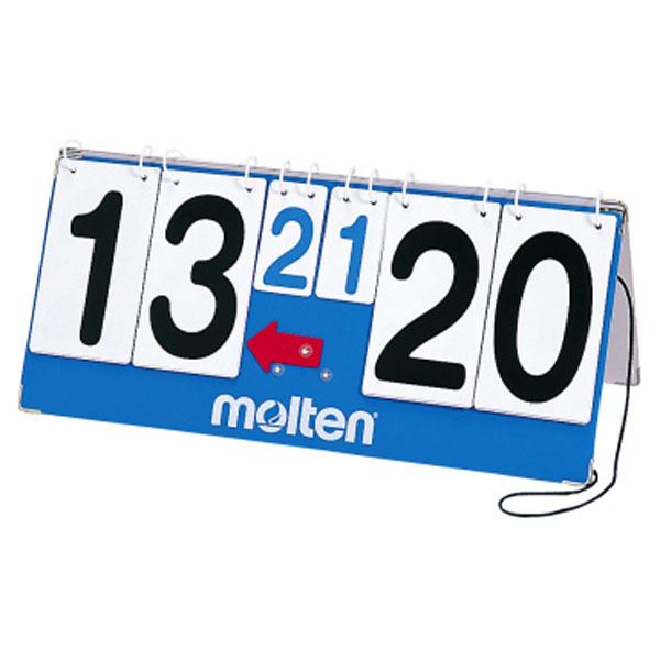 (モルテン Molten) 肩掛け式 得点板 (幅53.5cm) 日本製 得点99対99 得セット3対3 タイムアウト用兼サーブ権大矢印 CT15 b04