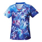 ニッタク(Nittaku) 卓球アパレル SKYCRYSTAL SHIRT(スカイクリスタルシャツ) ゲームシャツ(女子用) NW2168 ブルー 2XO