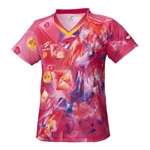 ニッタク(Nittaku) 卓球アパレル SKYCRYSTAL SHIRT(スカイクリスタルシャツ) ゲームシャツ(女子用) NW2168 ピンク 2XO