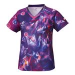 ニッタク(Nittaku) 卓球アパレル SKYCRYSTAL SHIRT(スカイクリスタルシャツ) ゲームシャツ(女子用) NW2168 パープル L