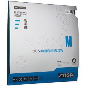 STIGA(スティガ) テンション系裏ソフトラバー AIROC M(エアロック M)ブラック 中厚 商品画像