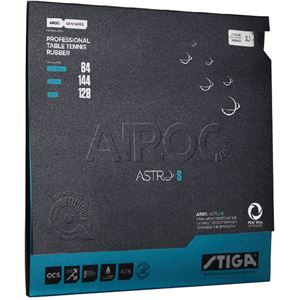 STIGA(スティガ) テンション系裏ソフトラバー AIROC ASTRO S(エアロックアストロ S)ブラック 中厚 商品画像