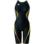 ARENA（アリーナ） AQUA RACING セーフリーバックスパッツ（着やストラップ） E体 ARN8050WE ブラック×オレンジF×イエローF XB