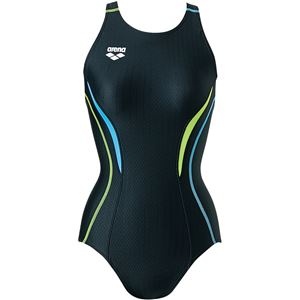ARENA（アリーナ） AQUA RACING セーフリーバック（着やストラップ） E体 ARN8051WE ブラック×グリーンF×ブルーF XA