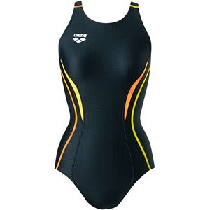 ARENA（アリーナ） AQUA RACING セーフリーバック（着やストラップ） E体 ARN8051WE ブラック×オレンジF×イエローF XB