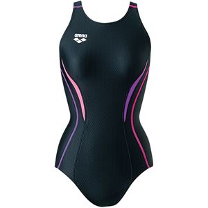 ARENA（アリーナ） AQUA RACING セーフリーバック（着やストラップ） E体 ARN8051WE ブラック×Pパープル×Fピンク XA