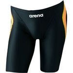 ARENA（アリーナ） AQUA RACING ジュニアハーフスパッツ ARN8052MJ ブラック×オレンジF×イエローF R150