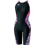 ARENA（アリーナ） AQUA RACING セーフリーバックスパッツ（着やストラップ） ARN8056W ブラック×パープル×ピンク XO