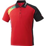 ニッタク（Nittaku）卓球アパレル BUMERAN SHIRT（ブメランシャツ）ゲームシャツ（男女兼用 ）NW2178 レッド 3S