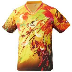 ニッタク（Nittaku）卓球アパレル SKYLEAF SHIRT（スカイリーフシャツ ) 男女兼用 NW2180 イエロー J130