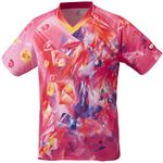 ニッタク（Nittaku）卓球アパレル UNI SKYCRYSTAL SHIRT（ユニスカイクリスタルシャツ）ゲームシャツ（男女兼用 ・ジュニアサイズ対応）NW2182 ピンク 2XO