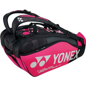 Yonex（ヨネックス）PRO SERIES ラケットバッグ9 リュック付（テニス9本用） ブラック／ピンク BAG1802N