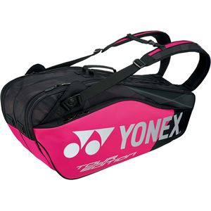 Yonex（ヨネックス）PRO SERIES ラケットバッグ6 リュック付（テニス6本用） ブラック／ピンク BAG1802R