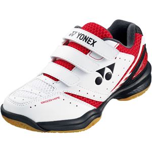 Yonex（ヨネックス）ジュニア バドミントン用シューズ POWER CUSHION 650 JUNIOR（パワークッション650ジュニア） レッド／ブラック 18cm SHB650JR