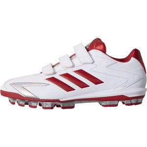 adidas（アディダス） adidas Baseball アディゼロ T3 ポイントV クリスタルホワイトS16×パワーレッド×シルバーメット CQ1269 【25.0cm】