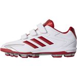 adidas（アディダス） adidas Baseball アディゼロ T3 ポイントKV（Junior） クリスタルホワイトS16×パワーレッド×シルバーメット CQ1299 【18.5cm】
