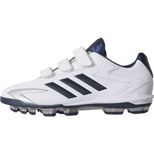 adidas（アディダス） adidas Baseball アディゼロ T3 ポイントKV（Junior） クリスタルホワイトS16×カレッジネイビー×シルバーメット CQ1300 【18.5cm】