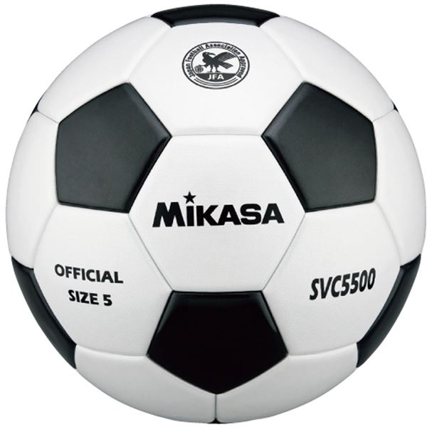 MIKASA（ミカサ）サッカーボール 検定球5号 ホワイト×ブラック (SVC5500WBK) b04
