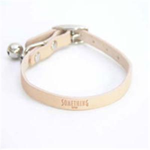 【ペット用】SOMETHING レザー キャット&パピー カラー L ナチュラル