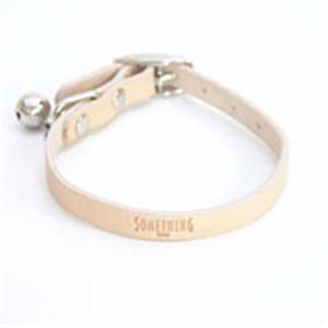 【ペット用】SOMETHING レザー キャット&パピー カラー SS ナチュラル
