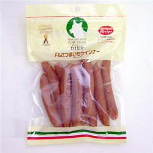 【ペット用】ピュアトリート　ダイエット　フィッシュ＆さつまいもウインナー　130g - 拡大画像