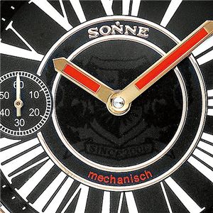 SONNE(ゾンネ) 手巻きレザーウォッチ S110／ブラック×ピンクゴールド