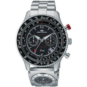 ALPHA by AERONAUTICS（アエロノーティック） メンズ 腕時計 TYPE AIR FORCE 7446NG-GMT ブラック