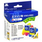 サンワサプライ IC5CL05Wタイプ再生インクカートリッジカラー5色一体型（2個セット） JIT-E05C2P 4セット|