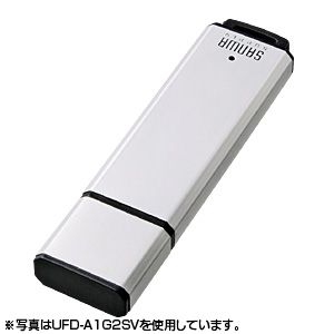 サンワサプライ USB2.0メモリ32Gシルバー UFD-A32G2SVK - 拡大画像