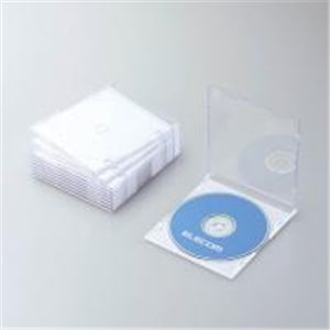 ELECOM（エレコム） 【1枚収納】【スリムサイズ】【10枚PACK】CD/DVDケース CCD-017WH 【4セット】