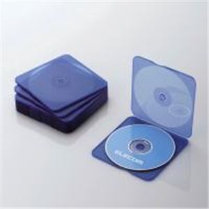 ELECOM（エレコム） 【1枚収納】【スリムサイズ】【10枚PACK】【割れにくい】CD/DVDケース CCD-029CBU 【4セット】