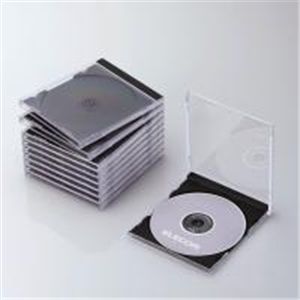 ELECOM（エレコム） 【1枚収納】【標準サイズ】【10枚PACK】CD/DVDケース CCD-030BK 【4セット】