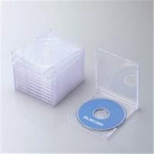 ELECOM（エレコム） 【1枚収納】【標準サイズ】【10枚PACK】CD/DVDケース CCD-030CR 【4セット】