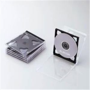 ELECOM(エレコム) 【2枚収納】【標準サイズ】【5枚PACK】CD/DVDケース CCD-030DBK 【4セット】