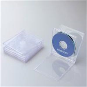 ELECOM(エレコム) 【2枚収納】【標準サイズ】【5枚PACK】CD/DVDケース CCD-030DCR 【4セット】
