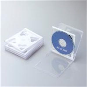 ELECOM(エレコム) 【2枚収納】【標準サイズ】【5枚PACK】CD/DVDケース CCD-030DWH 【4セット】