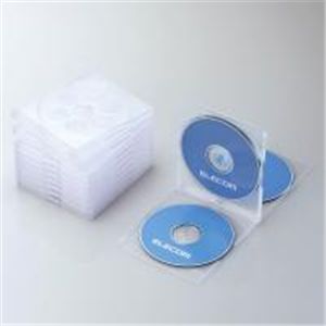ELECOM(エレコム) 【4枚収納】【標準サイズ】【10PACK】【クリア】CD/DVDケース CCD-030FCR 【3セット】