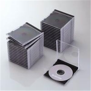 ELECOM（エレコム） 【1枚収納】【標準サイズ】【30枚PACK】CD/DVDケース CCD-030LBK 【2セット】