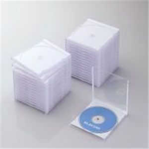 ELECOM(エレコム) 【1枚収納】【標準サイズ】【30枚PACK】CD/DVDケース CCD-030LWH 【2セット】