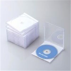 ELECOM（エレコム） 【1枚収納】【標準サイズ】【10枚PACK】CD/DVDケース CCD-030WH 【4セット】