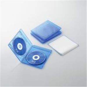 ELECOM(エレコム) Blu-rayディスクケース(2枚収納タイプ) CCD-BLU203CBU 標準タイプ 二枚収納 3枚入り 【4セット】