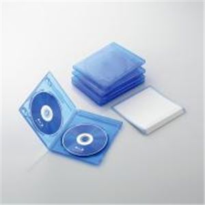 ELECOM(エレコム) Blu-rayディスクケース(2枚収納タイプ) CCD-BLU205CBU 標準タイプ 二枚収納 5枚入り 【3セット】