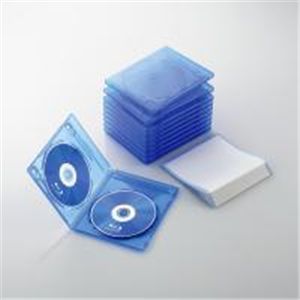 ELECOM(エレコム) Blu-rayディスクケース(2枚収納タイプ) CCD-BLU210CBU 標準タイプ 二枚収納 10枚入り 【2セット】